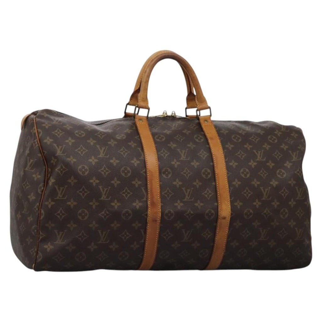 Louis Vuitton Keepall Bag Monogram Canvas Brown Canvas Travel Bag Bag (Pre-Owned)