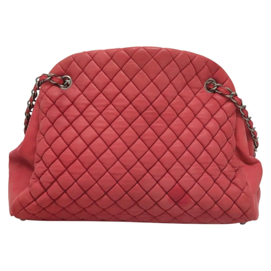 Chanel Matelasse Chain Shoulder Bag Leather Pink Leather Handbag (Pre-Owned)