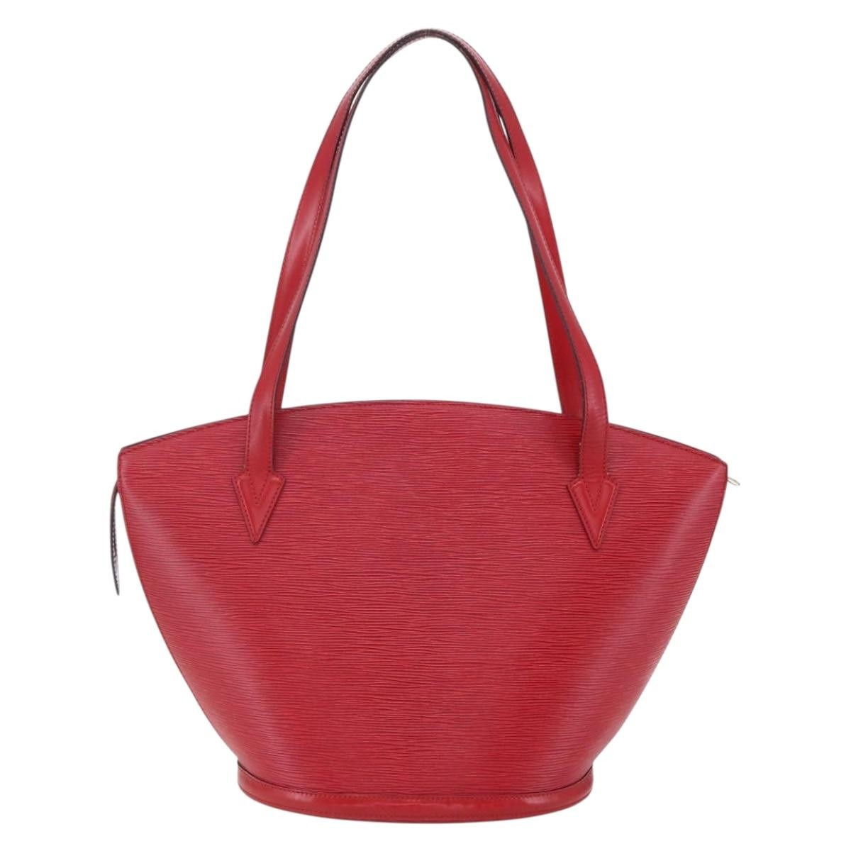 Louis Vuitton Saint Jacques Handbag Epi Leather Red Leather Shoulder Bag Bag (Pre-Owned)