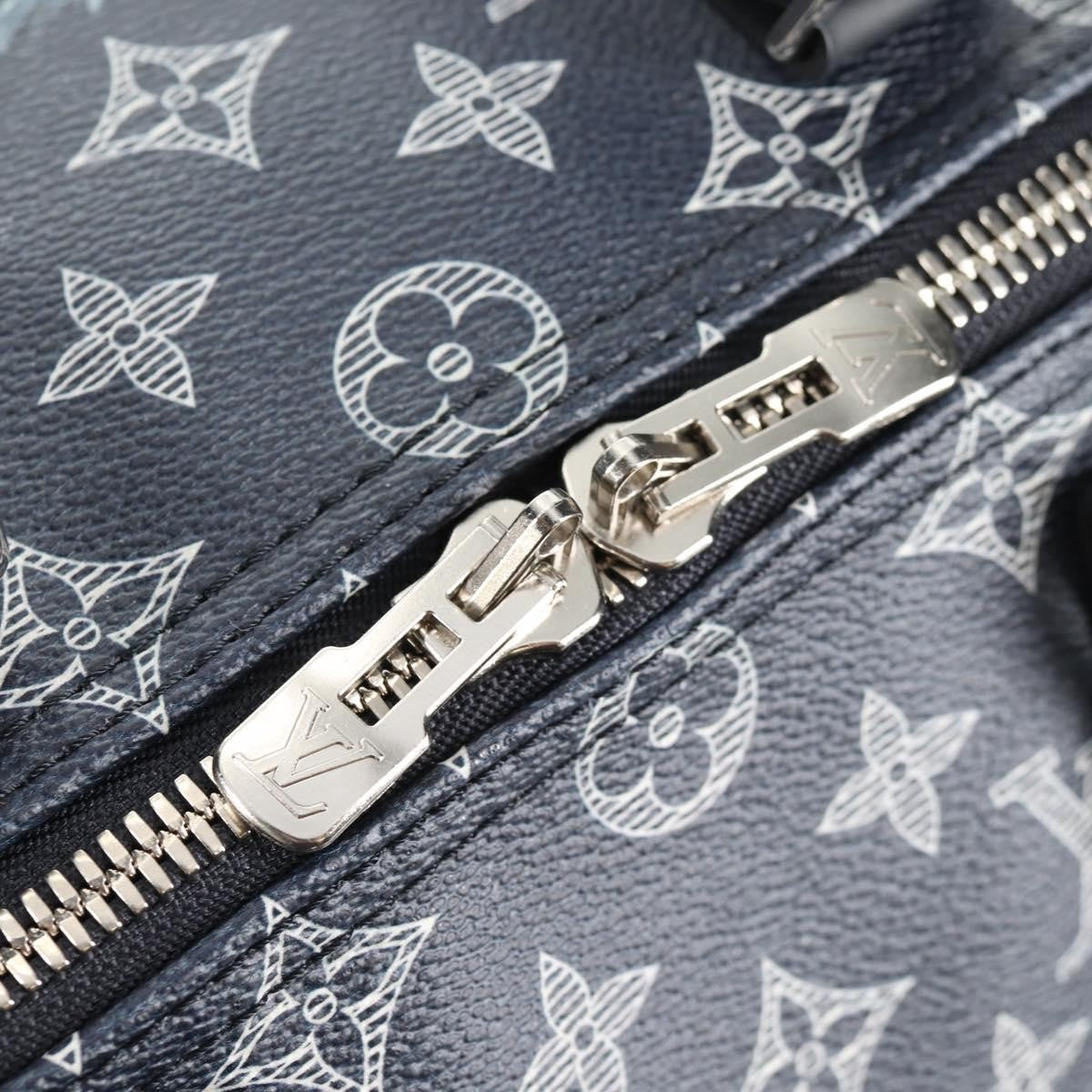 Louis Vuitton Keepall Bandouliere Bag Limited Edition Chapman Savane Monogram Canvas Navy Canvas Travel Bag Bag (Pre-Owned)