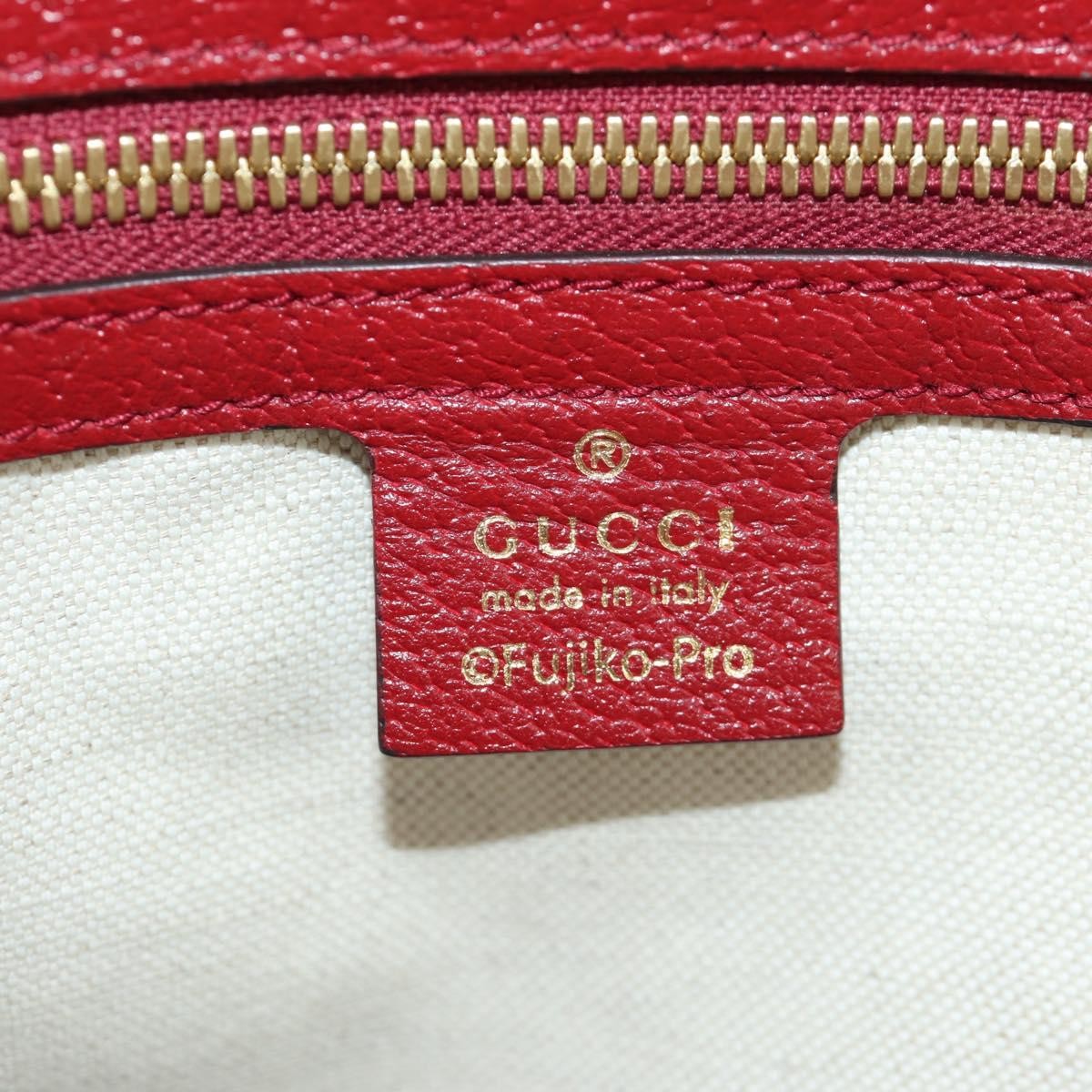 Gucci Doraemon Tote Printed Mini Gg Coated Canvas Beige Canvas Tote Bag Bag (Pre-Owned)