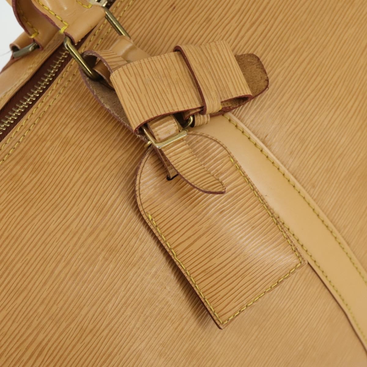 Louis Vuitton Keepall Bag Epi Leather Beige Leather Travel Bag Bag (Pre-Owned)