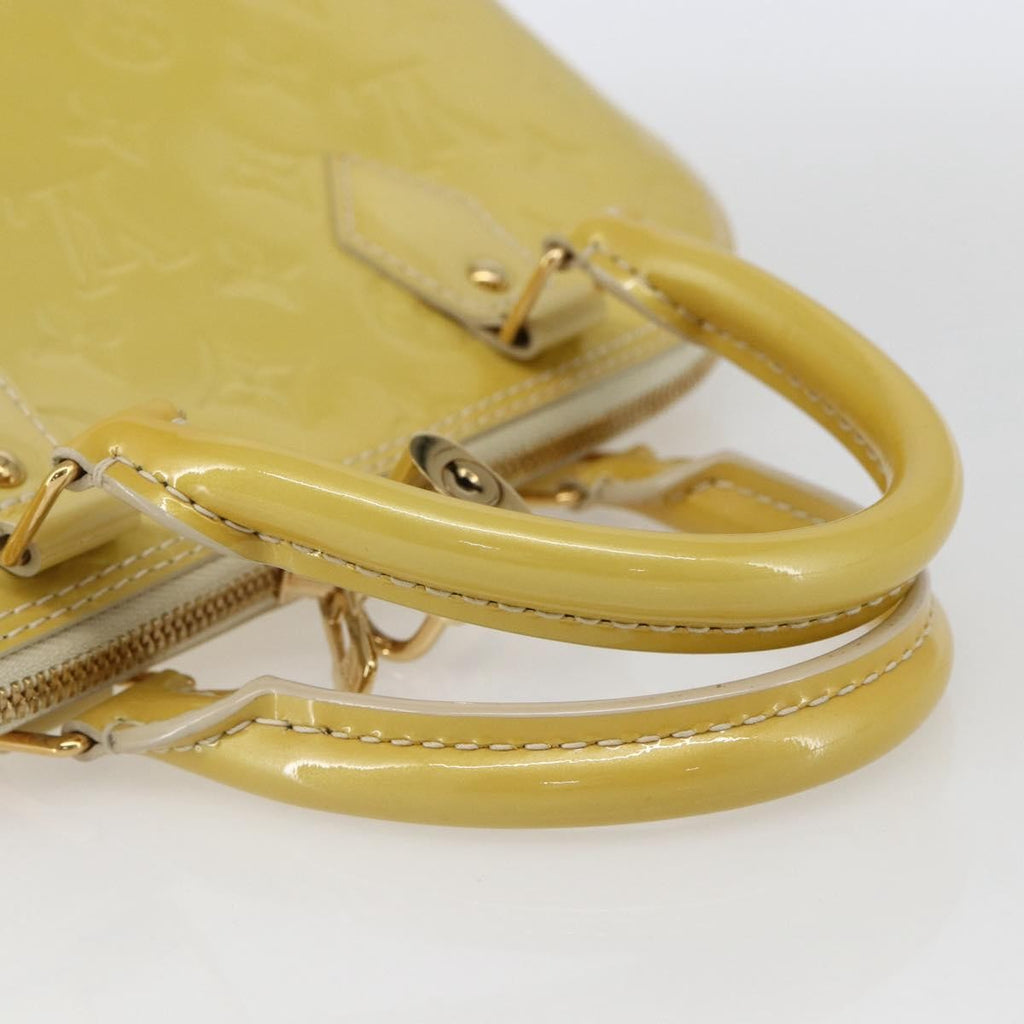 Louis Vuitton Alma Handbag Monogram Vernis Beige Patent_Leather Handbag (Pre-Owned)