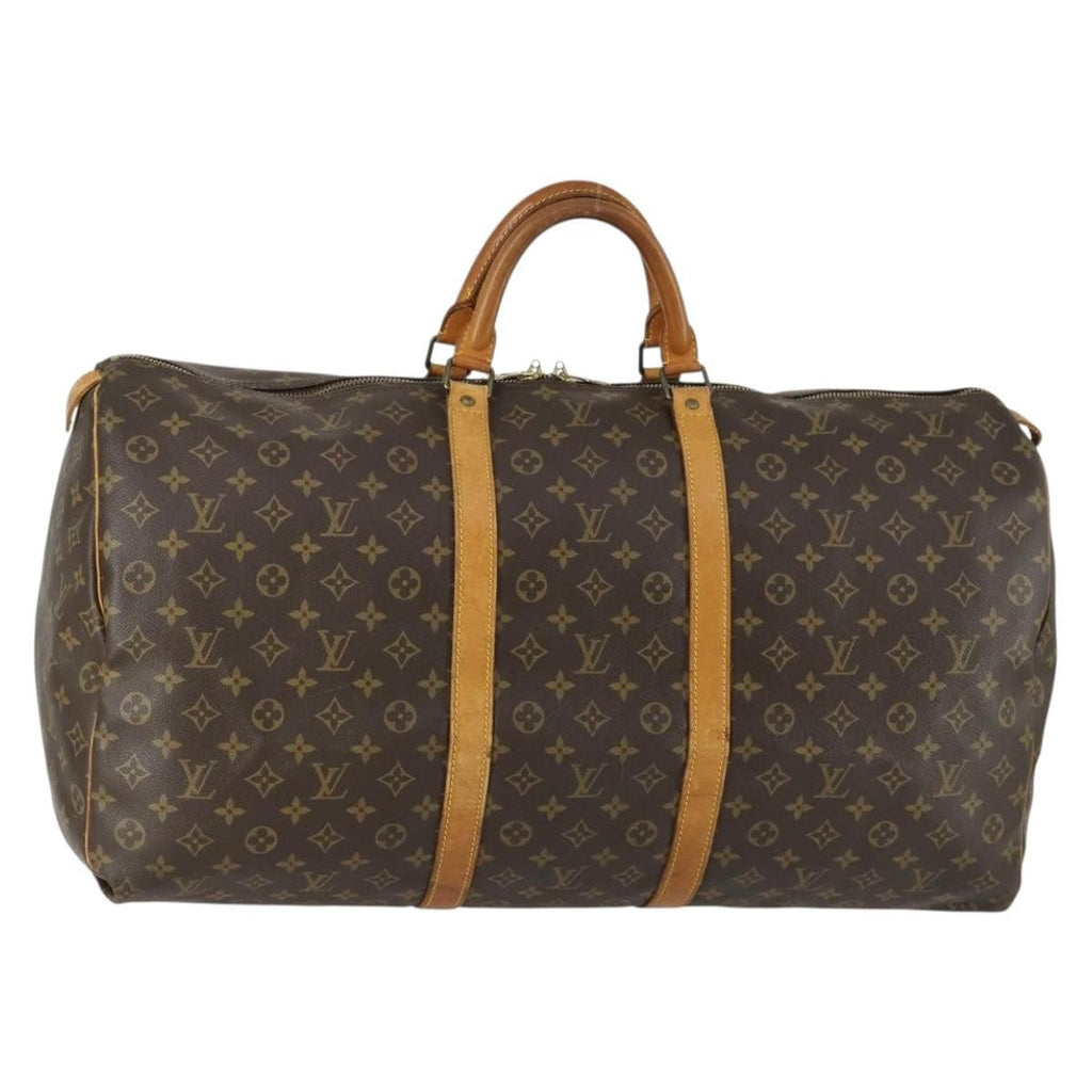 Louis Vuitton Keepall Bag Monogram Canvas Brown Canvas Travel Bag Bag (Pre-Owned)