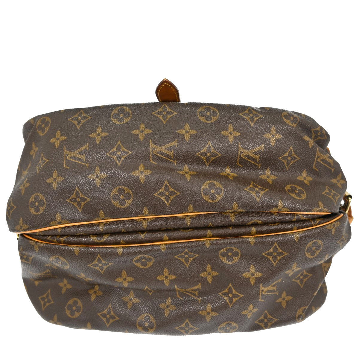 Louis Vuitton Saumur Handbag Monogram Canvas Brown Canvas Shoulder Bag Bag (Pre-Owned)