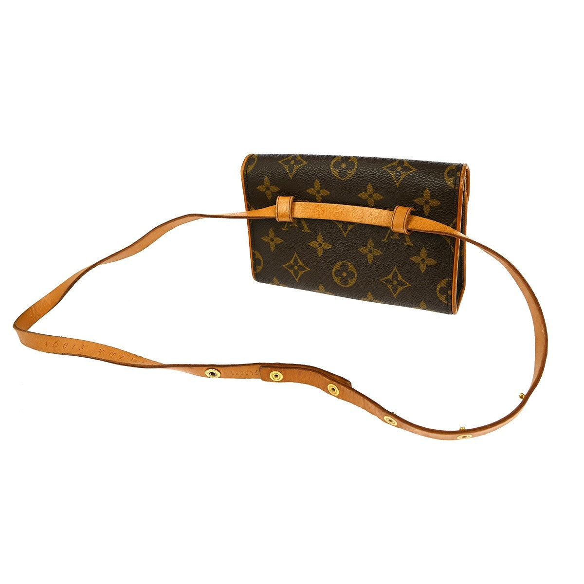 Louis Vuitton Florentine Waist Bag Monogram Canvas Brown Canvas Clutche & Pouche Bag (Pre-Owned)