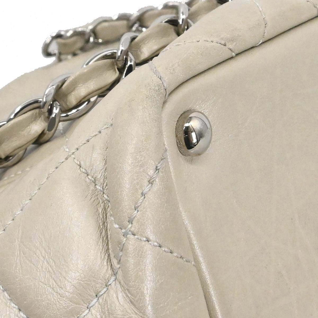 Chanel 31 Rue Cambon Chain Tote Caviar Ecru Leather Tote Bag Bag (Pre-Owned)