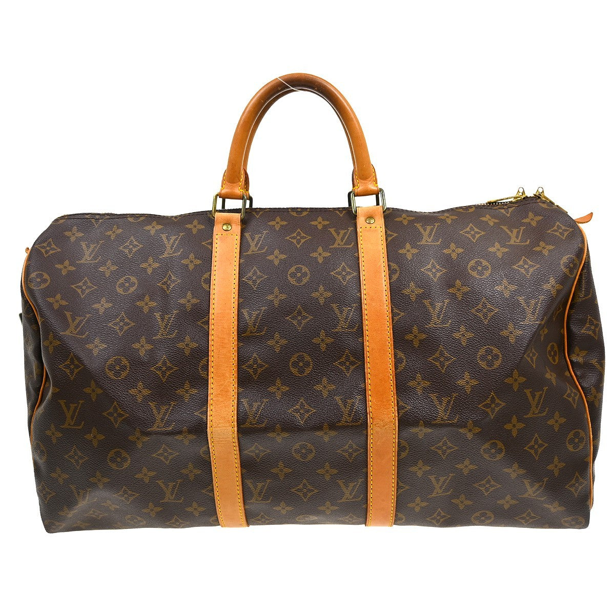 Louis Vuitton Keepall Bag Monogram Canvas Brown Canvas Travel Bag Bag (Pre-Owned)