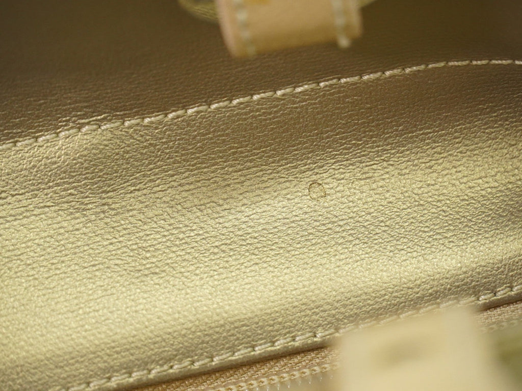 Chanel Biarritz Tote Quilted Coated Canvas Metallic Canvas Tote Bag Bag (Pre-Owned)