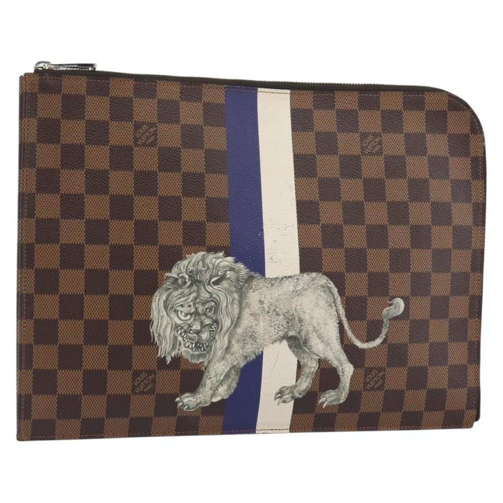 Louis Vuitton Pochette Jour Limited Edition Chapman Savane Damier Brown Canvas Clutche & Pouche Bag (Pre-Owned)
