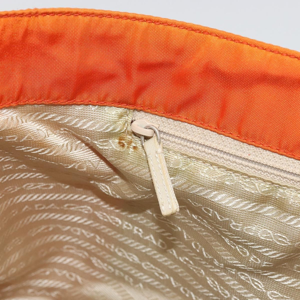 Prada Vintage Tote Tessuto Orange Nylon Tote Bag Bag (Pre-Owned)