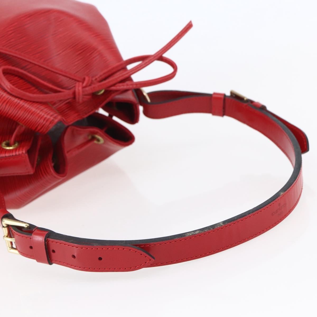 Louis Vuitton Noe Handbag Epi Leather Red Leather Bag (Pre-Owned)