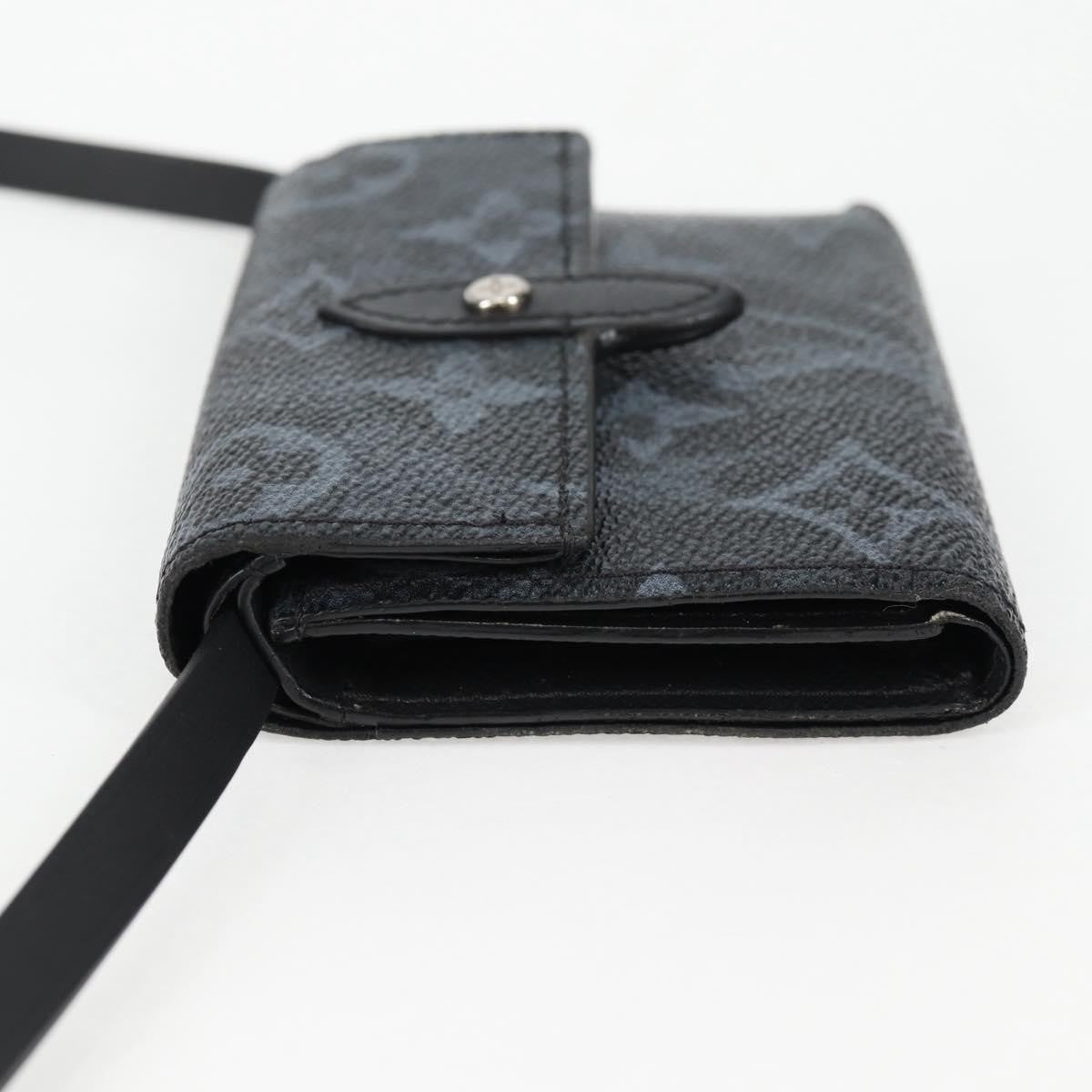Louis Vuitton Cross Card Holder Limited Edition Monogram Pastel Noir Black Canvas Clutche & Pouche Bag (Pre-Owned)
