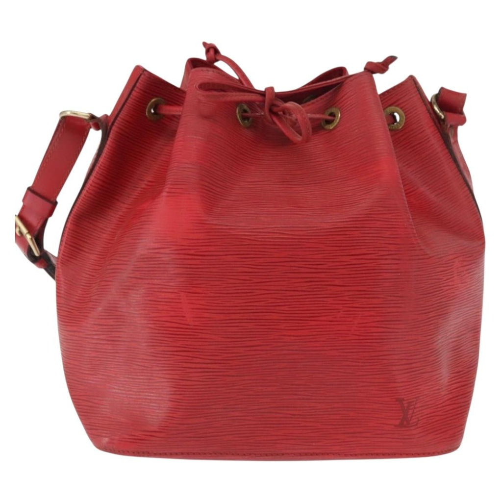 Louis Vuitton Petit Noe Handbag Epi Leather Red Leather Shoulder Bag Bag (Pre-Owned)