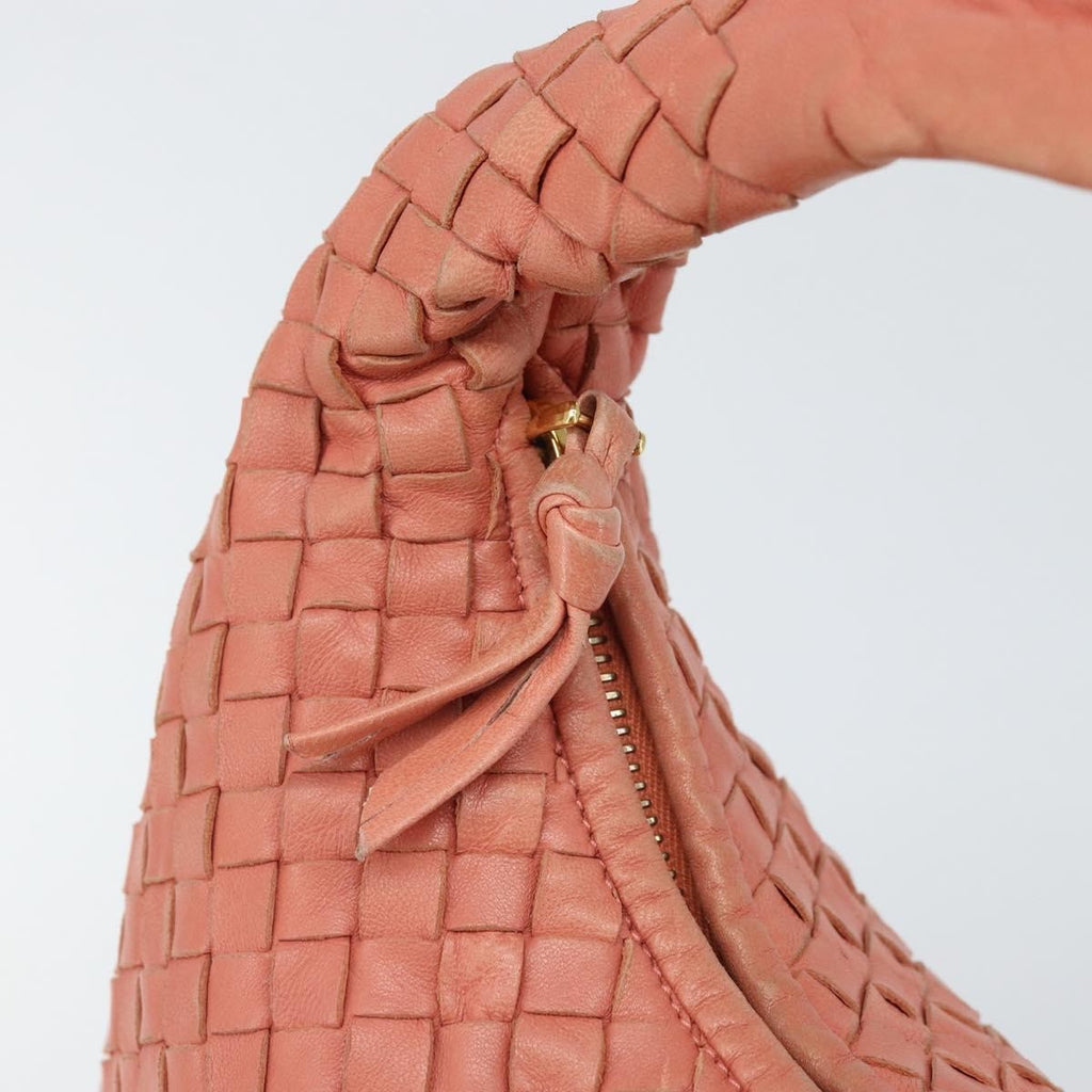 Bottega Veneta Veneta Hobo Intrecciato Nappa Pink Leather Handbag (Pre-Owned)