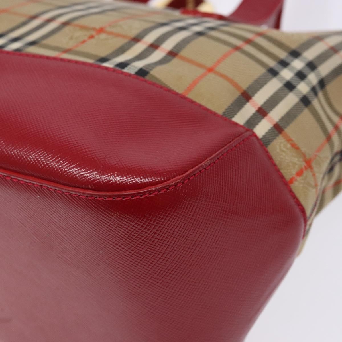Burberry Nova Check Handbag Nova Check Canvas Beige Canvas Handbag (Pre-Owned)