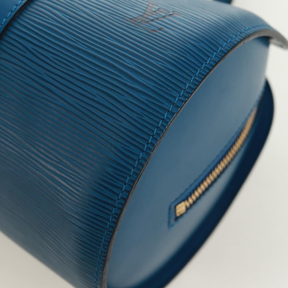 Louis Vuitton Soufflot Handbag Epi Leather Blue Leather Shoulder Bag Bag (Pre-Owned)