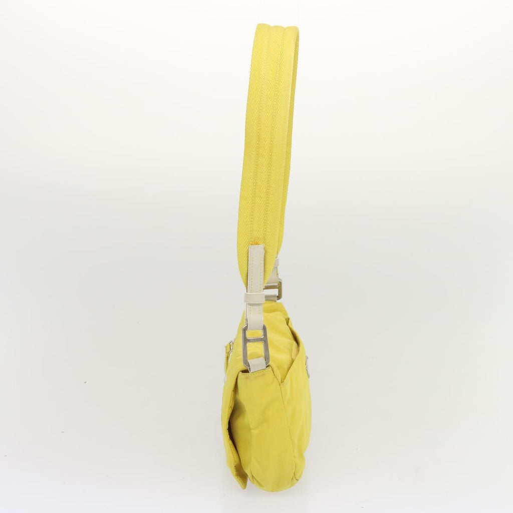 Prada Vintage Shoulder Bag Tessuto Yellow Nylon Shoulder Bag Bag (Pre-Owned)