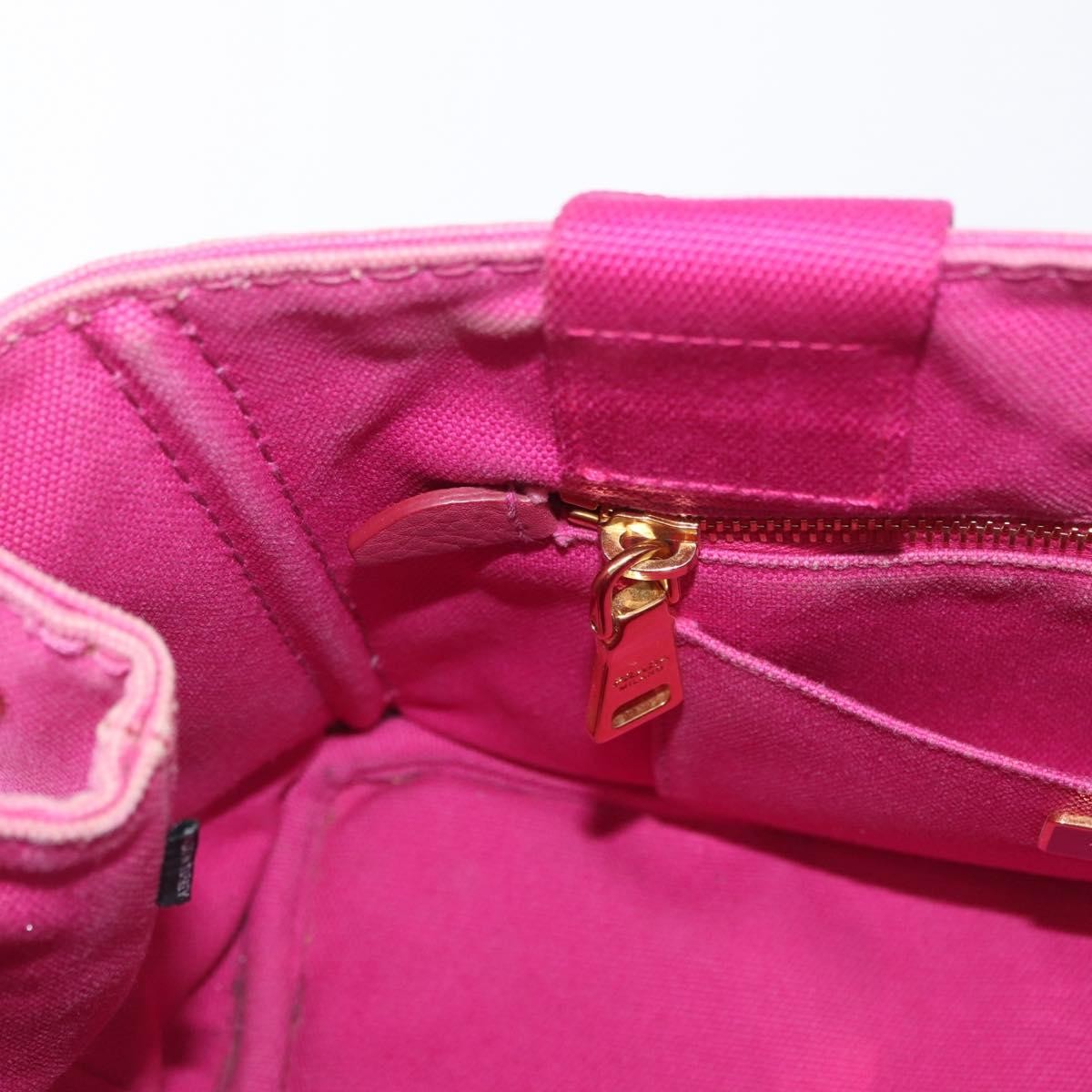 Prada Canapa Tote Canvas Pink Canvas Tote Bag Bag (Pre-Owned)