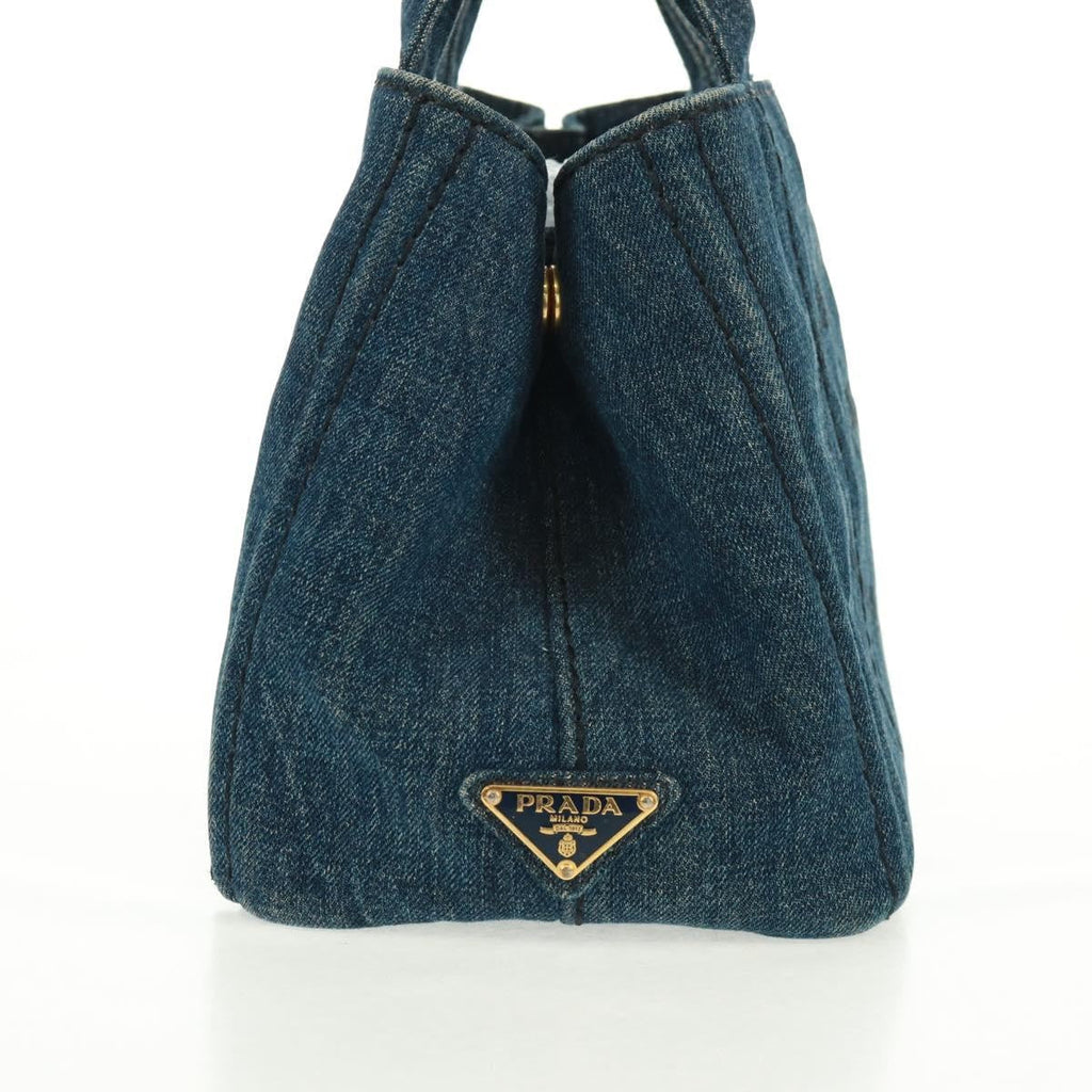 Prada Canapa Tote Denim Blue Denim_Jeans Tote Bag Bag (Pre-Owned)