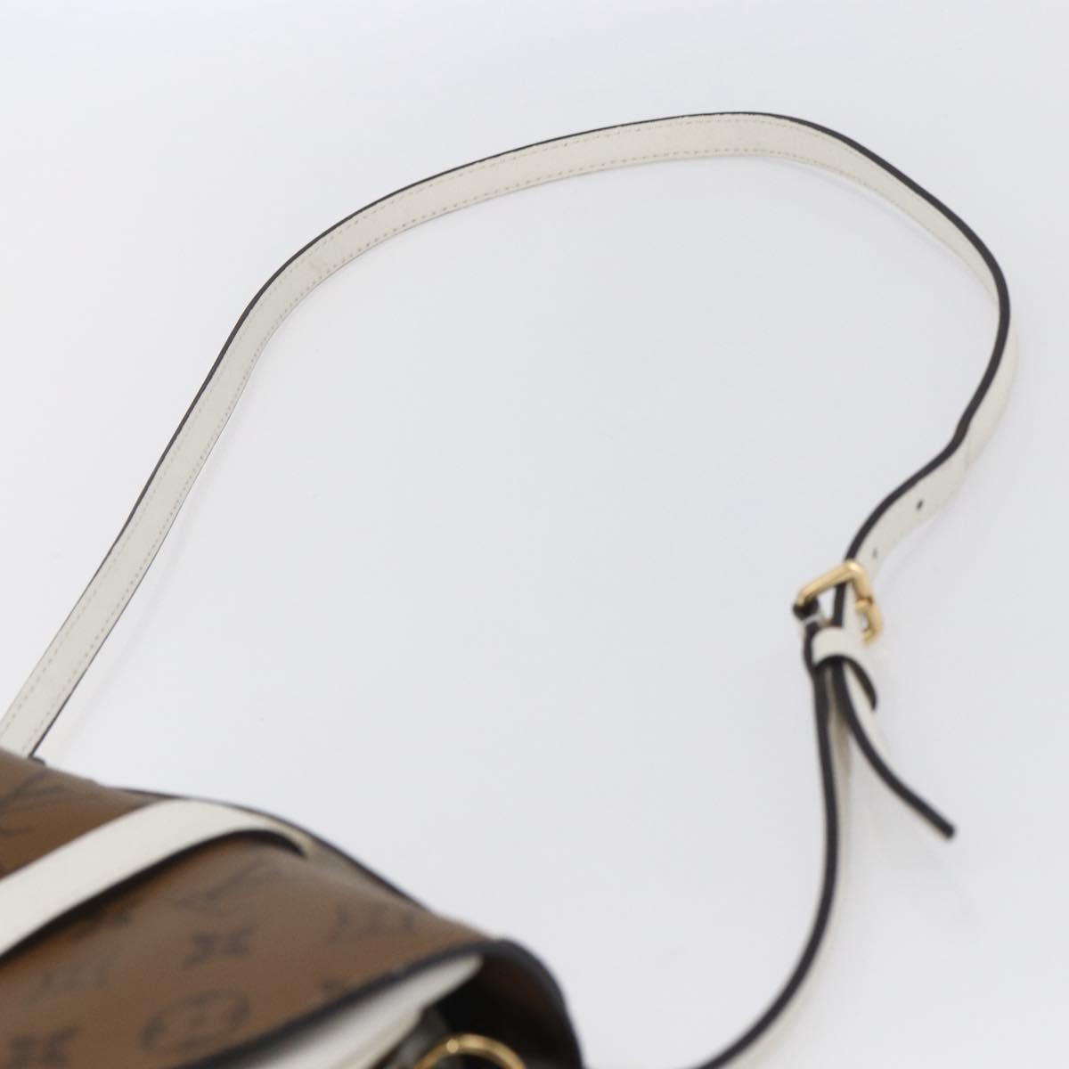 Louis Vuitton Chantilly Lock Handbag Reverse Monogram Canvas And Leather White Leather Shoulder Bag Bag (Pre-Owned)