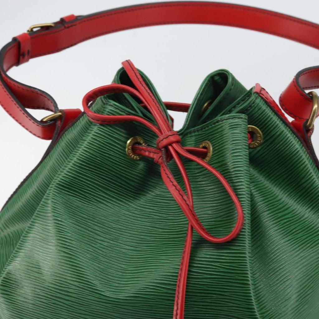 Louis Vuitton Bicolor Petit Noe Handbag Epi Leather Green Leather Shoulder Bag Bag (Pre-Owned)