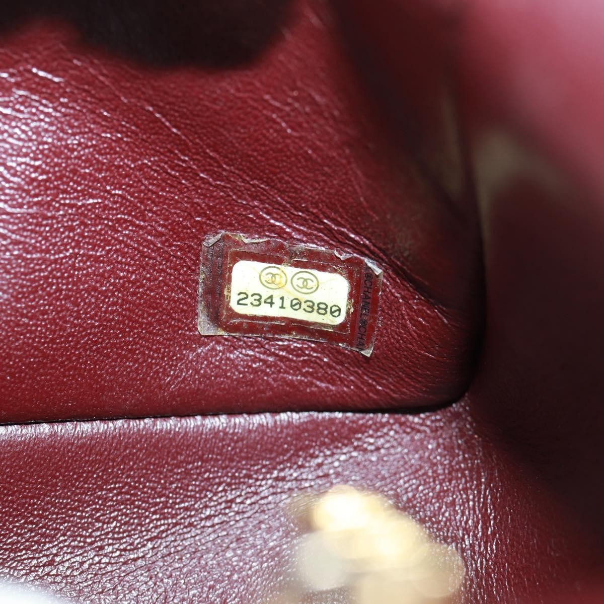 Chanel Two Tone Flap Bag Quilted Lambskin Red Leather Shoulder Bag Bag (Pre-Owned)