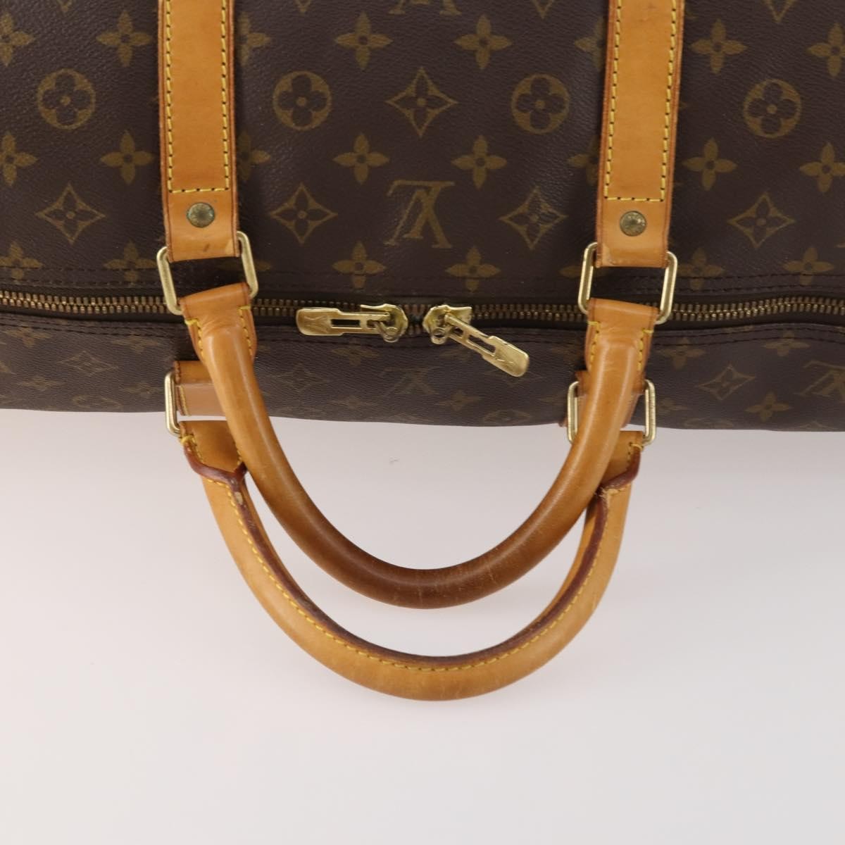 Louis Vuitton Keepall Bag Monogram Canvas Brown Canvas Travel Bag Bag (Pre-Owned)