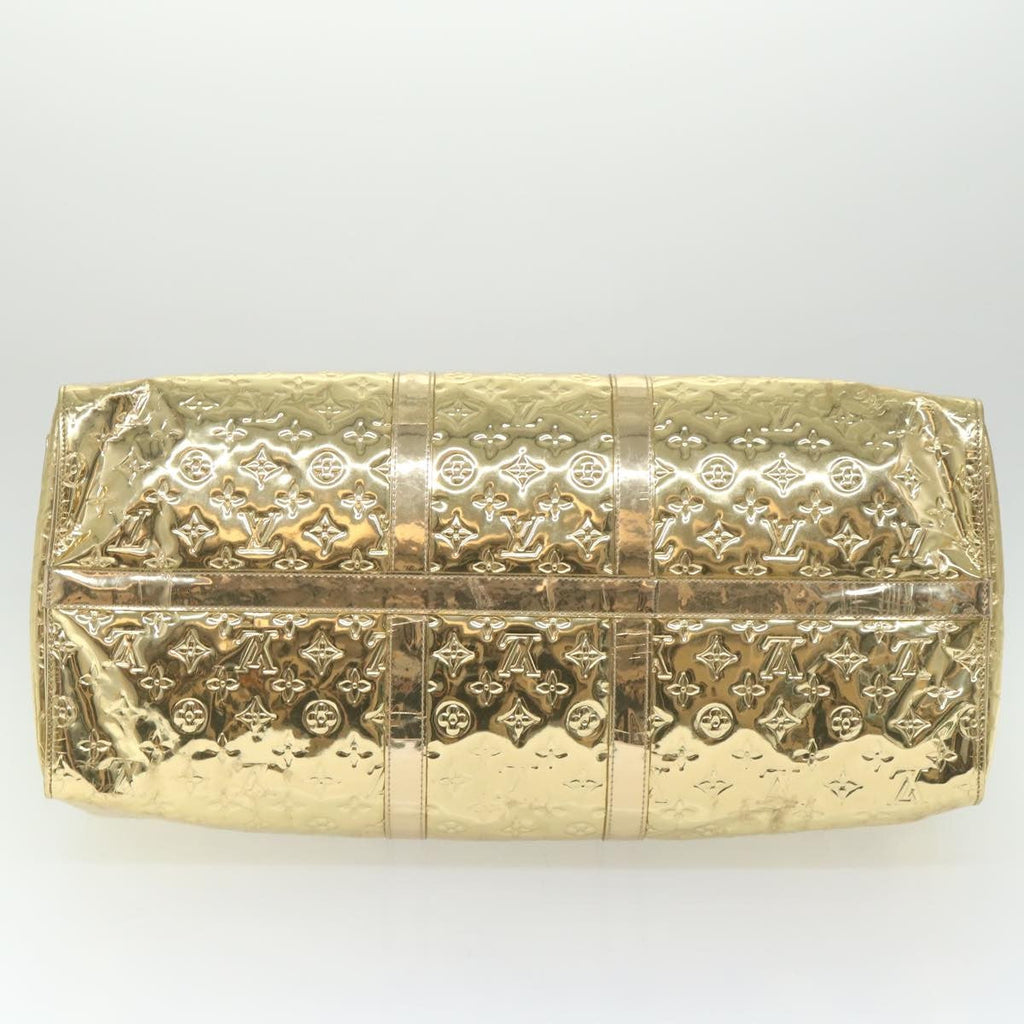Louis Vuitton Keepall Bag Monogram Miroir Pvc Gold Patent_Leather Travel Bag Bag (Pre-Owned)