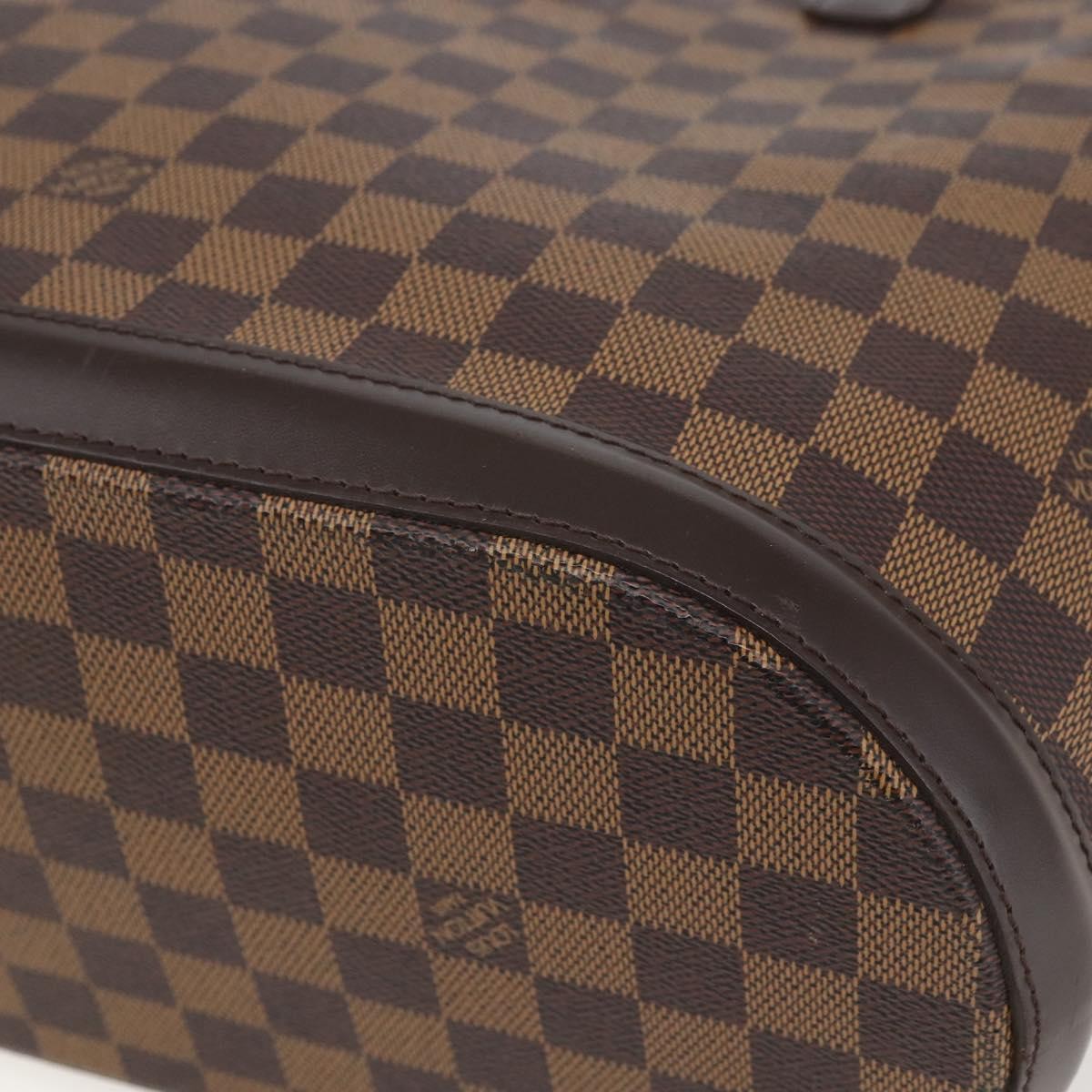Louis Vuitton Manosque Handbag Damier Brown Canvas Tote Bag Bag (Pre-Owned)