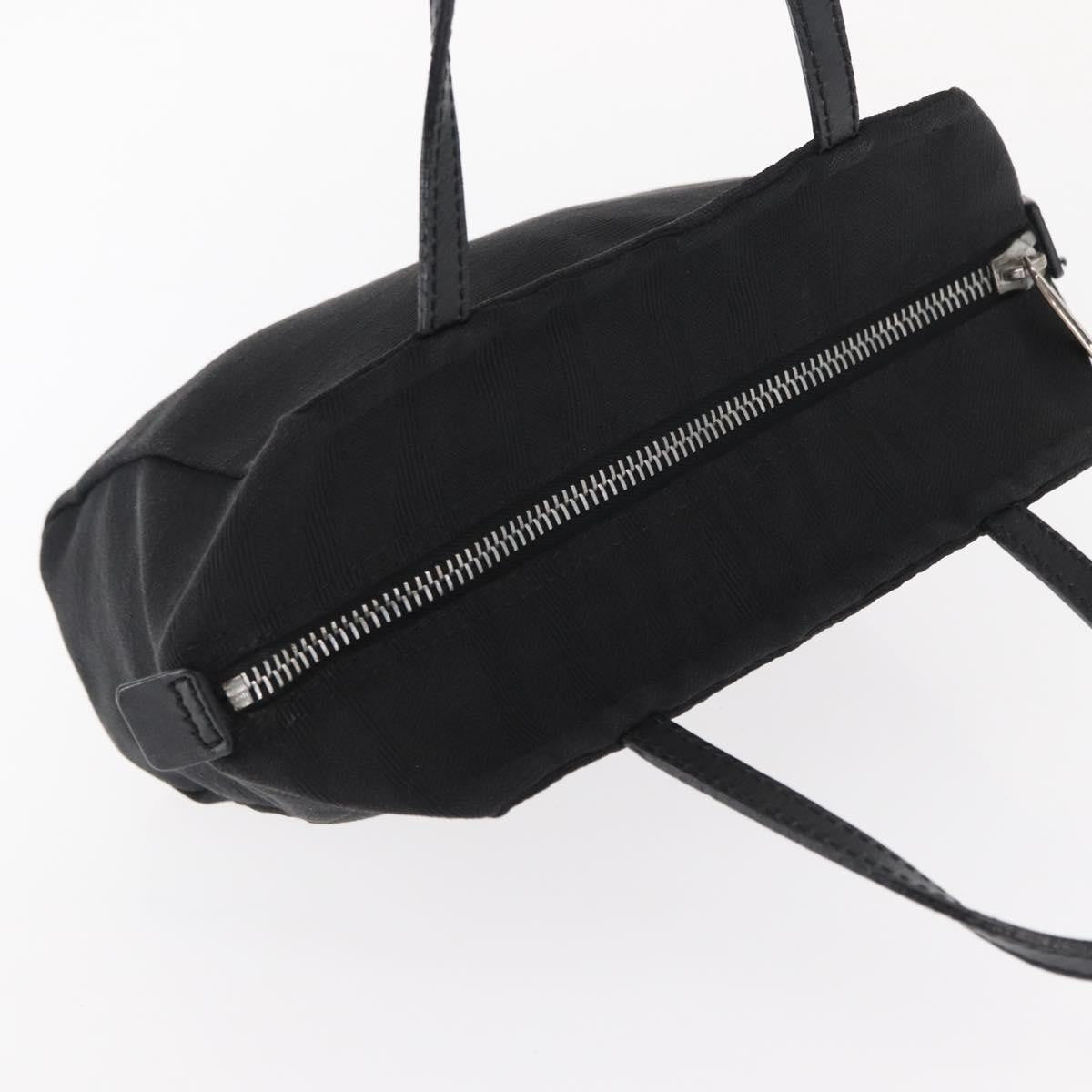 Fendi Vintage Handbag Canvas Black Canvas Handbag (Pre-Owned)