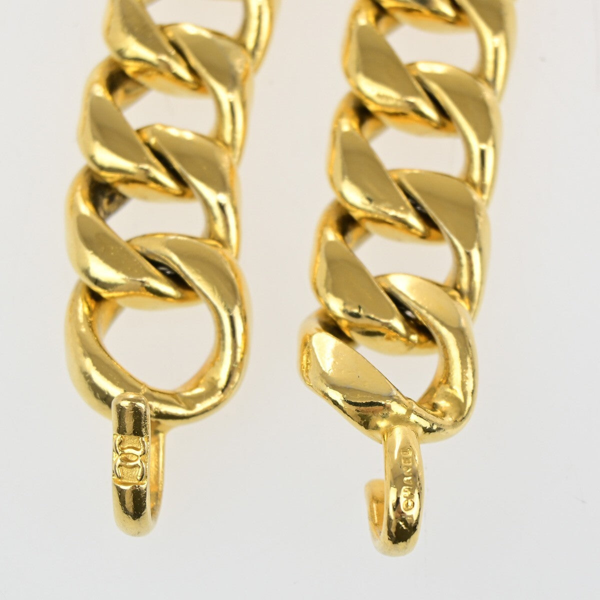 Chanel Cc Chunky Chain-Link Belt Gold-Plated Gold Gold_Plated Accessory (Pre-Owned)