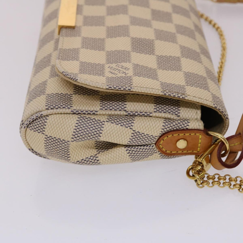 Louis Vuitton Favorite Handbag Damier White Canvas Clutche & Pouche Bag (Pre-Owned)