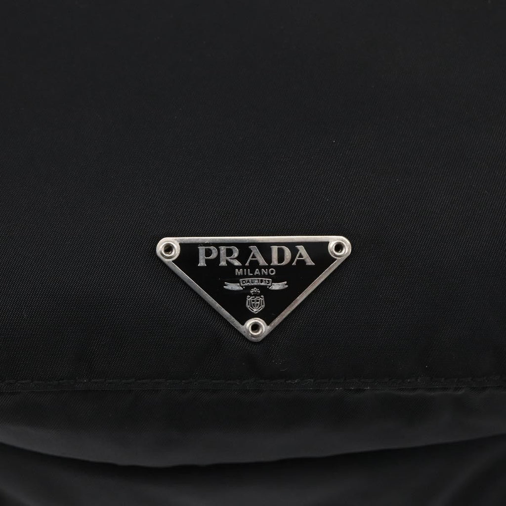 Prada Zip Messenger Quilted Tessuto Black Nylon Shoulder Bag Bag (Pre-Owned)