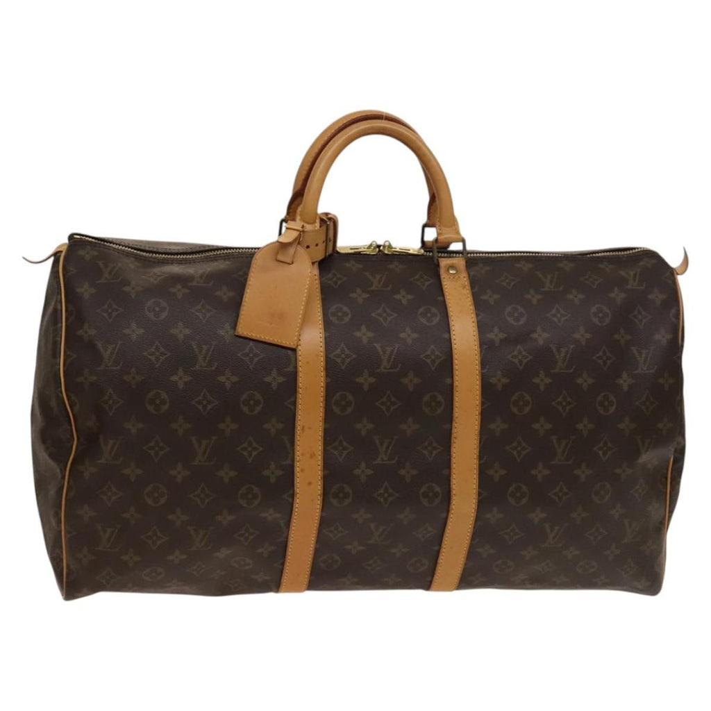 Louis Vuitton Keepall Bag Monogram Canvas Brown Canvas Travel Bag Bag (Pre-Owned)