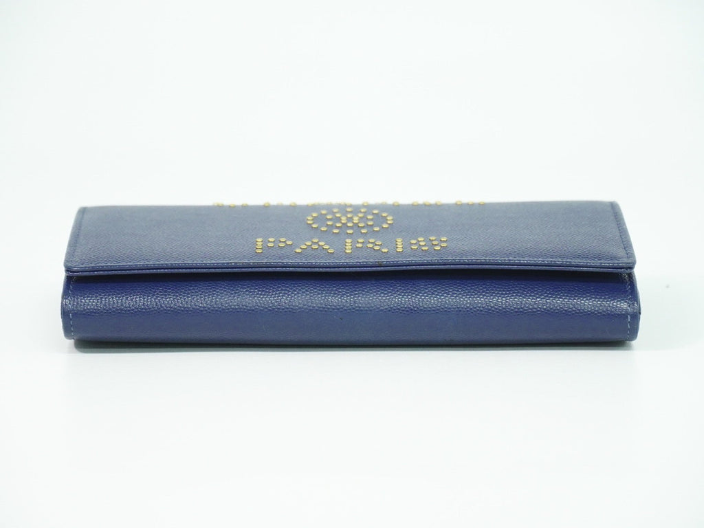 Chanel Deauville Flap Wallet Caviar Navy Leather Wallets Accessory (Pre-Owned)