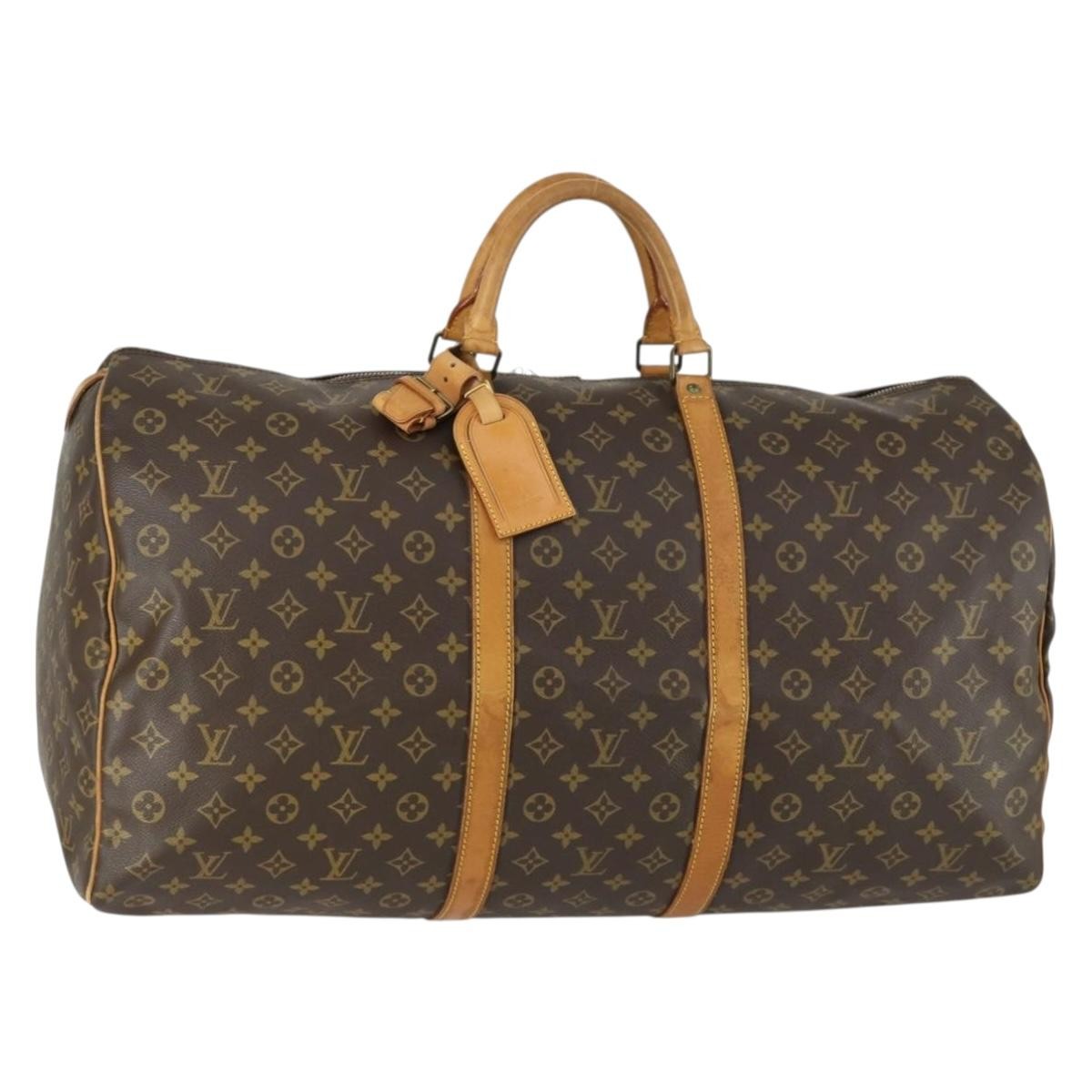 Louis Vuitton Keepall Bag Monogram Canvas Brown Canvas Travel Bag Bag (Pre-Owned)