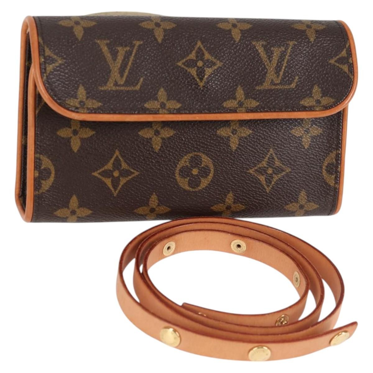 Louis Vuitton Florentine Waist Bag Monogram Canvas Brown Canvas Clutche & Pouche Bag (Pre-Owned)