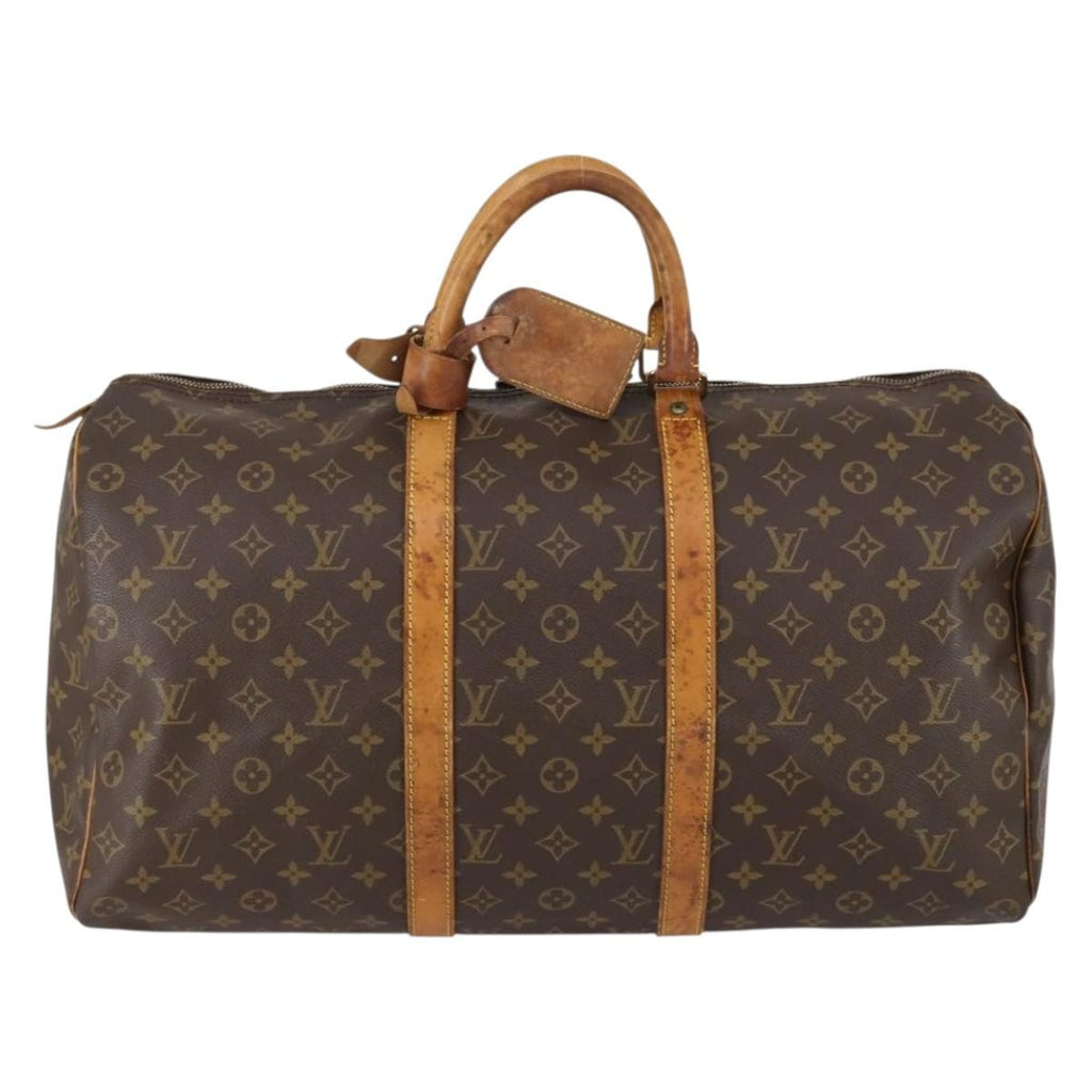 Louis Vuitton Keepall Bag Monogram Canvas Brown Canvas Travel Bag Bag (Pre-Owned)