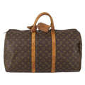 Louis Vuitton Keepall Bag Monogram Canvas Brown Canvas Travel Bag Bag (Pre-Owned)