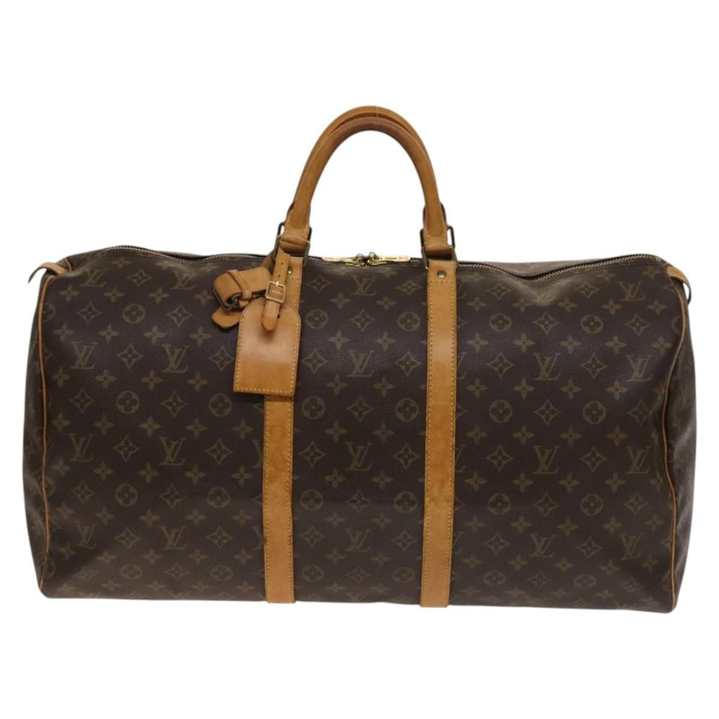 Louis Vuitton Keepall Bag Monogram Canvas Brown Canvas Travel Bag Bag (Pre-Owned)