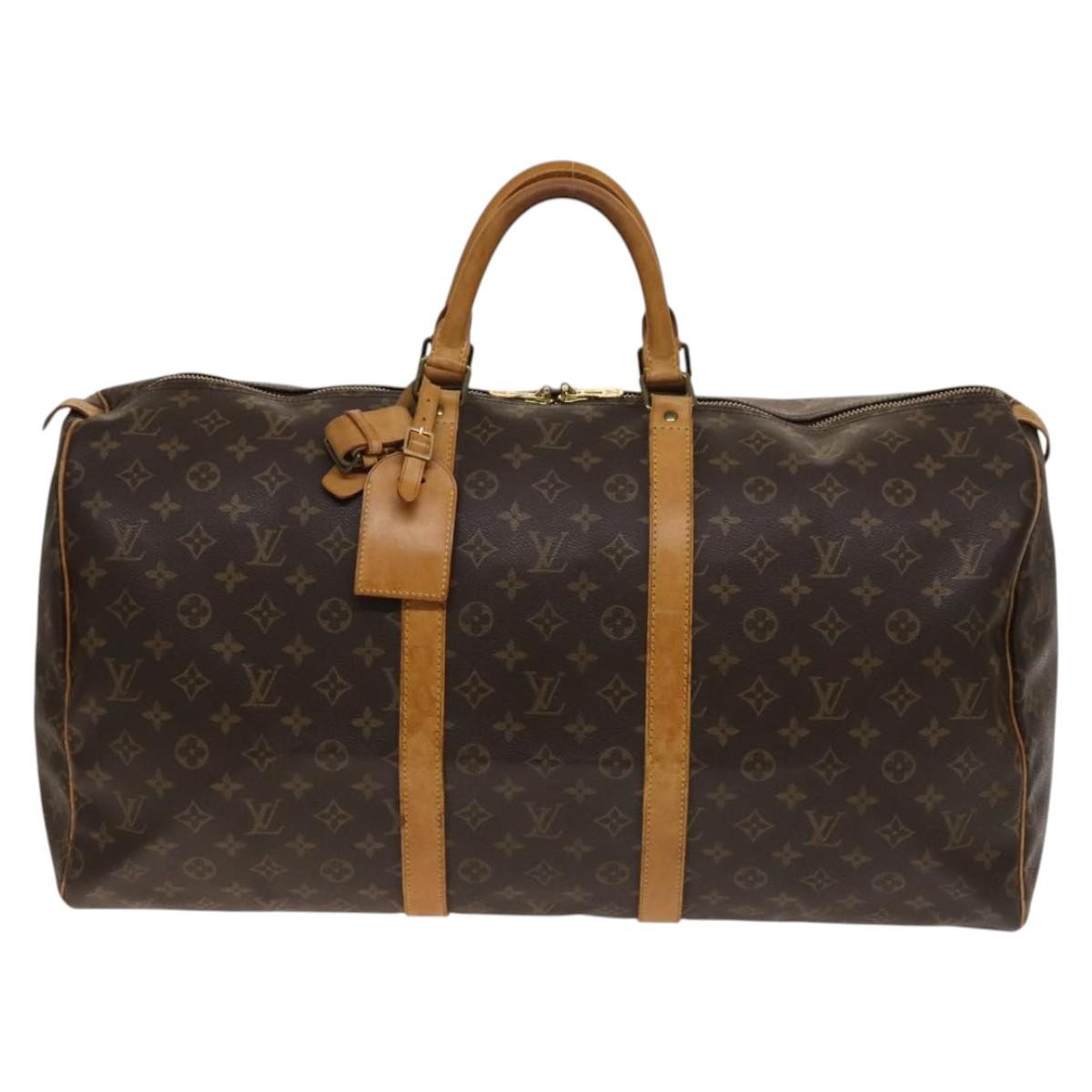 Louis Vuitton Keepall Bag Monogram Canvas Brown Canvas Travel Bag Bag (Pre-Owned)