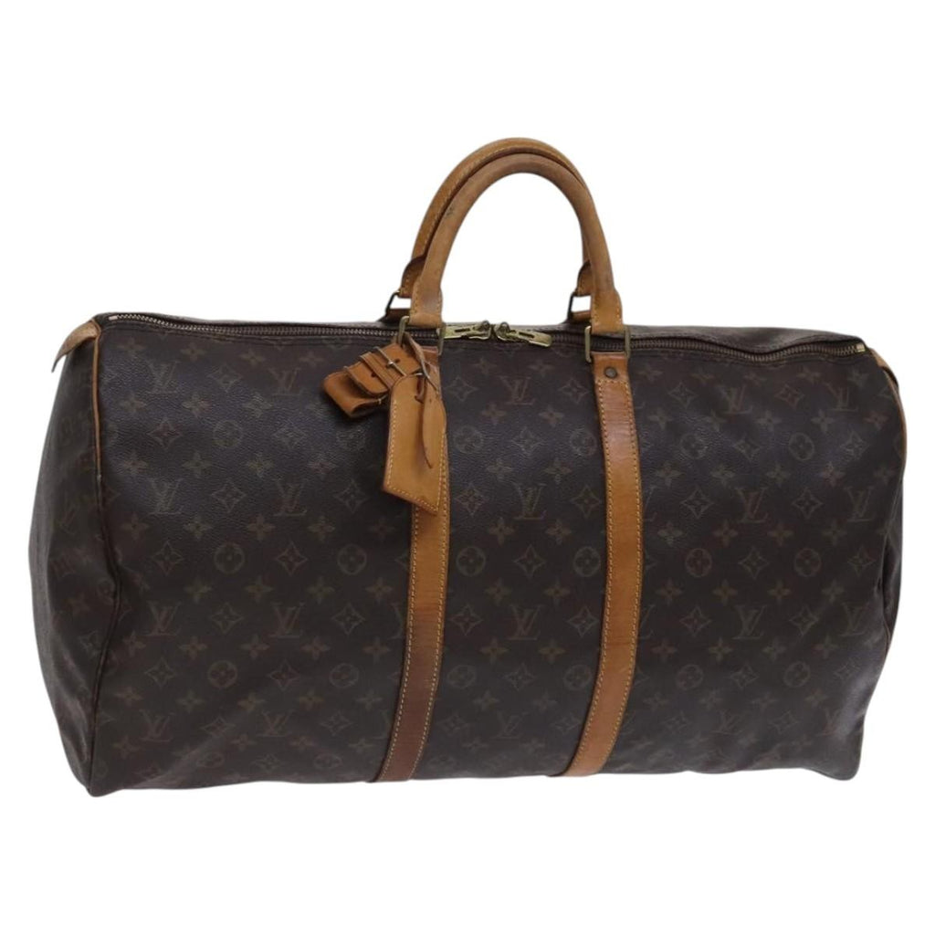 Louis Vuitton Keepall Bag Monogram Canvas Brown Canvas Travel Bag Bag (Pre-Owned)
