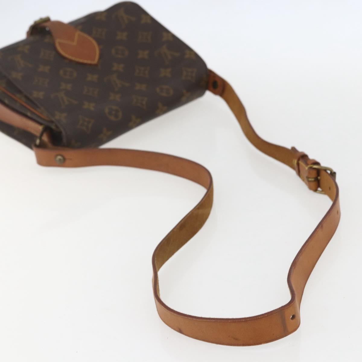 Louis Vuitton Cartouchiere Handbag Monogram Canvas Brown Canvas Shoulder Bag Bag (Pre-Owned)