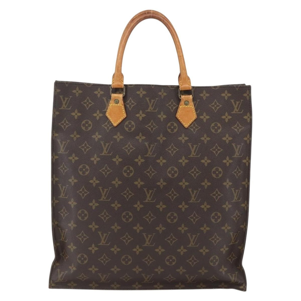 Louis Vuitton Sac Plat Bag Monogram Canvas Brown Canvas Tote Bag Bag (Pre-Owned)