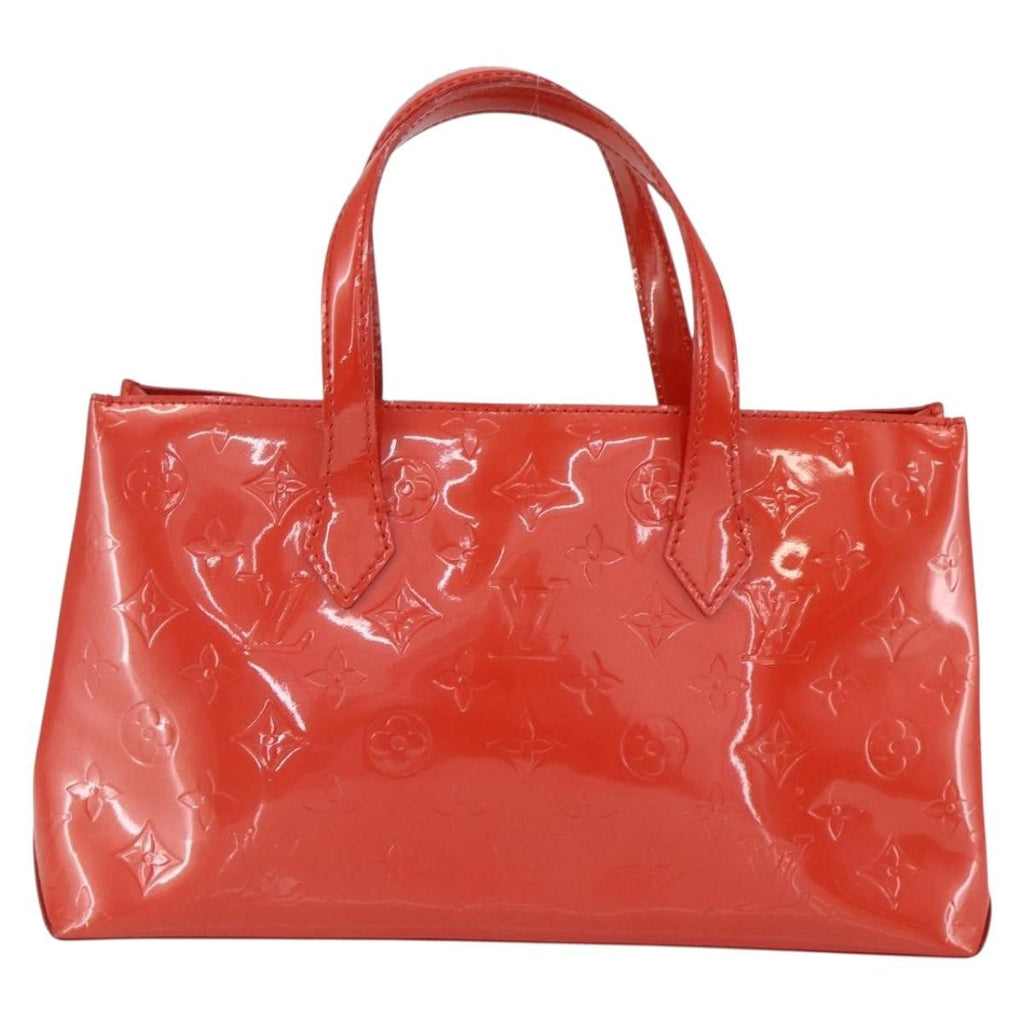 Louis Vuitton Wilshire Handbag Monogram Vernis Orange Patent_Leather Tote Bag Bag (Pre-Owned)