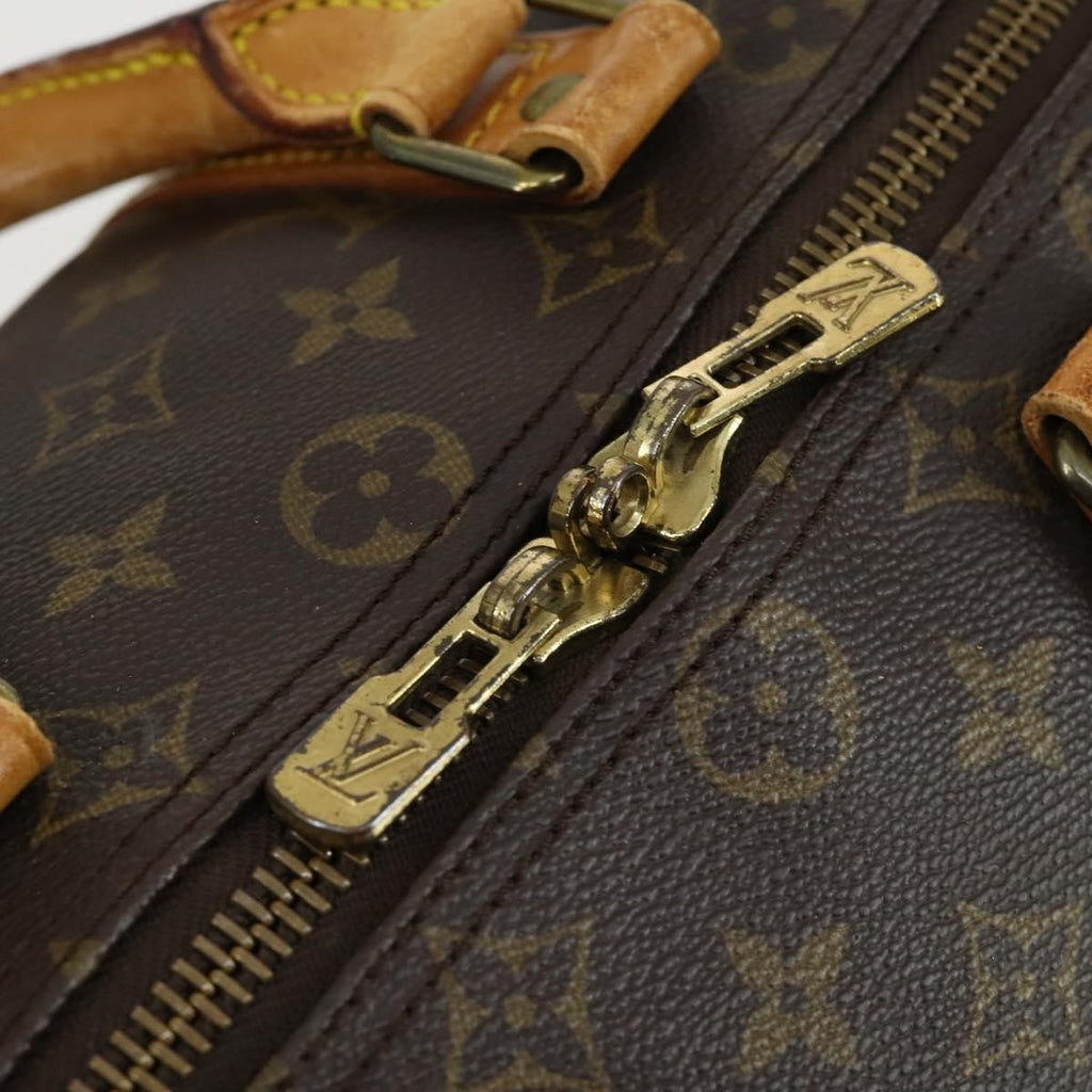 Louis Vuitton Keepall Bandouliere Bag Monogram Canvas Brown Canvas Travel Bag Bag (Pre-Owned)