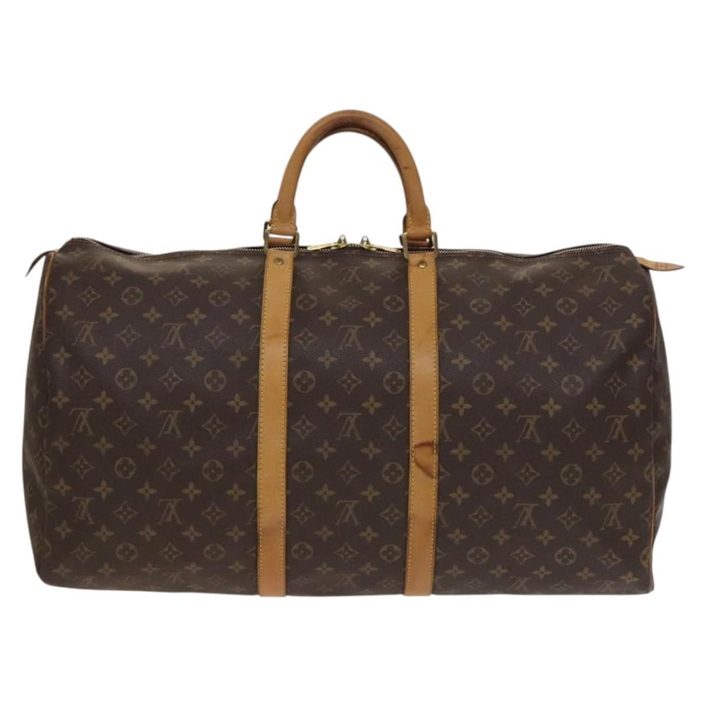 Louis Vuitton Keepall Bag Monogram Canvas Brown Canvas Travel Bag Bag (Pre-Owned)