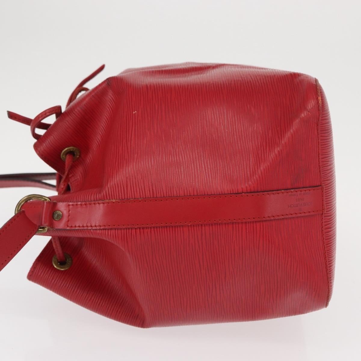 Louis Vuitton Petit Noe Handbag Epi Leather Red Leather Shoulder Bag Bag (Pre-Owned)