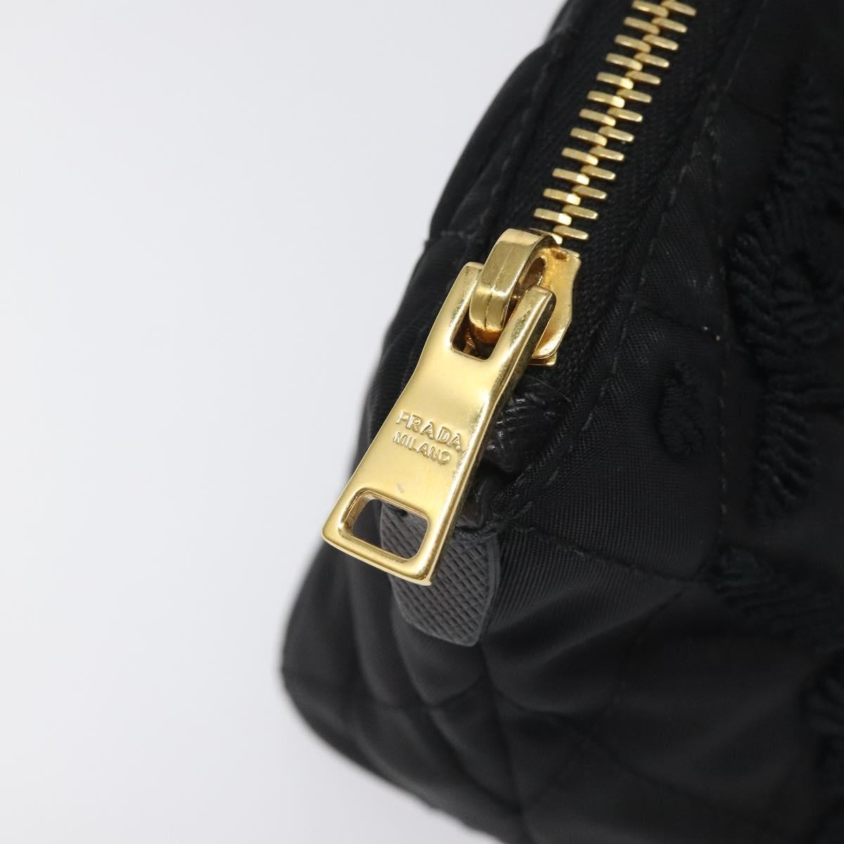 Prada Vintage Pouch Tessuto Gold Nylon Clutche & Pouche Bag (Pre-Owned)